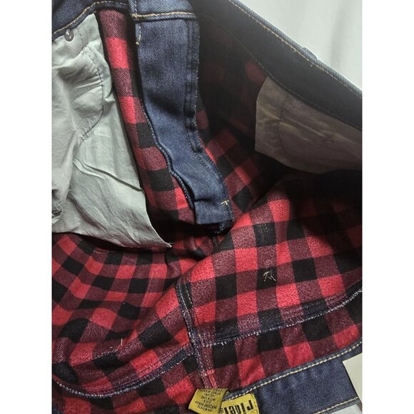 VTG Outback Rider Plaid Fleece Lined Heavy Denim Jeans - 2 PAIRS- Size 42- READ - Picture 13 of 16